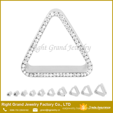 Stainless Steel Triangle Multi - Gems Ear Flesh Tunnels Jewelry